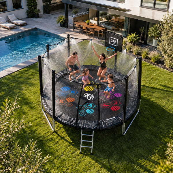 Cama Elástica 10ft 3,05 mts GlowUp Malla y Escalera Limited Edition