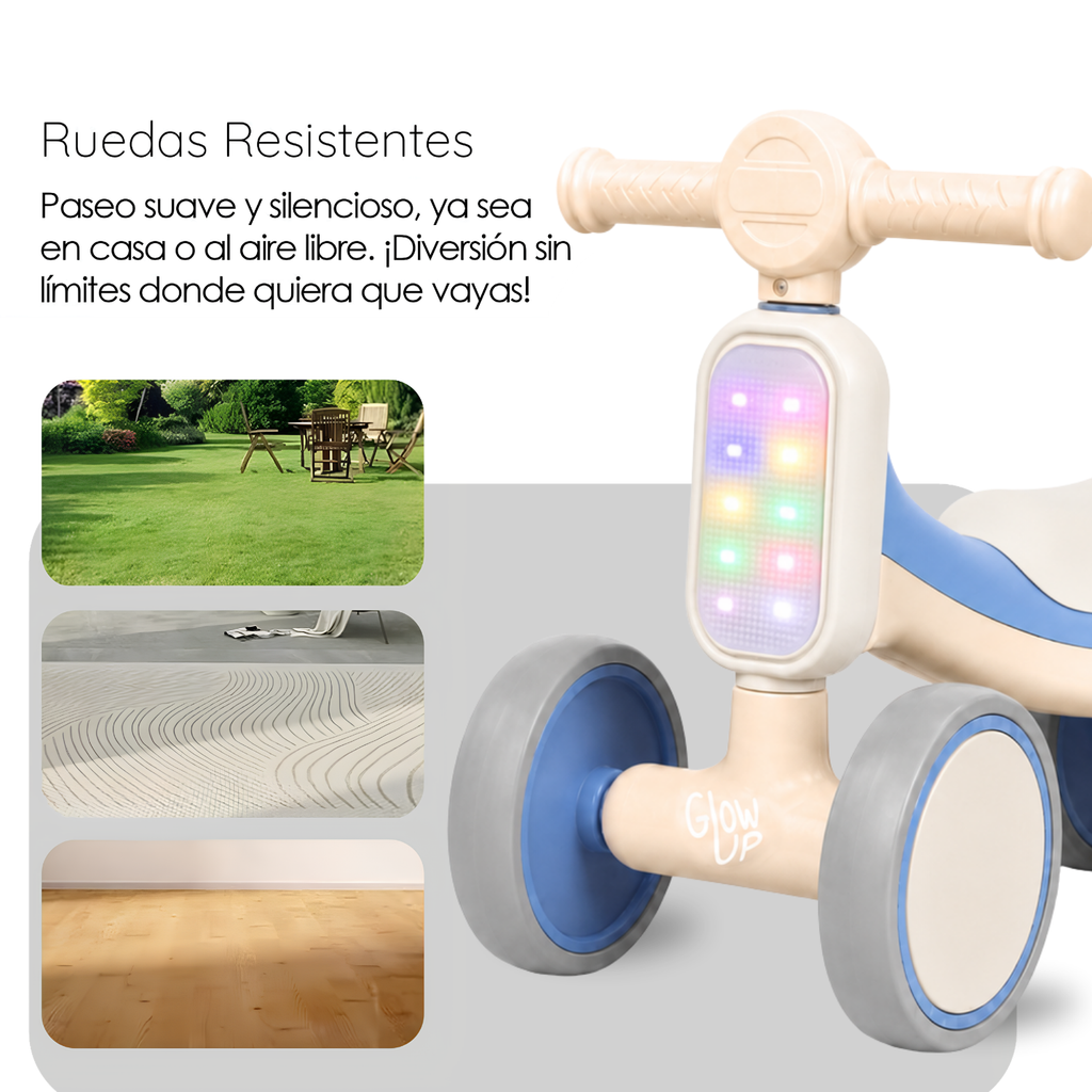 Cuatriciclo Infantil con Luz y Sonido Bambi Azul GlowUp