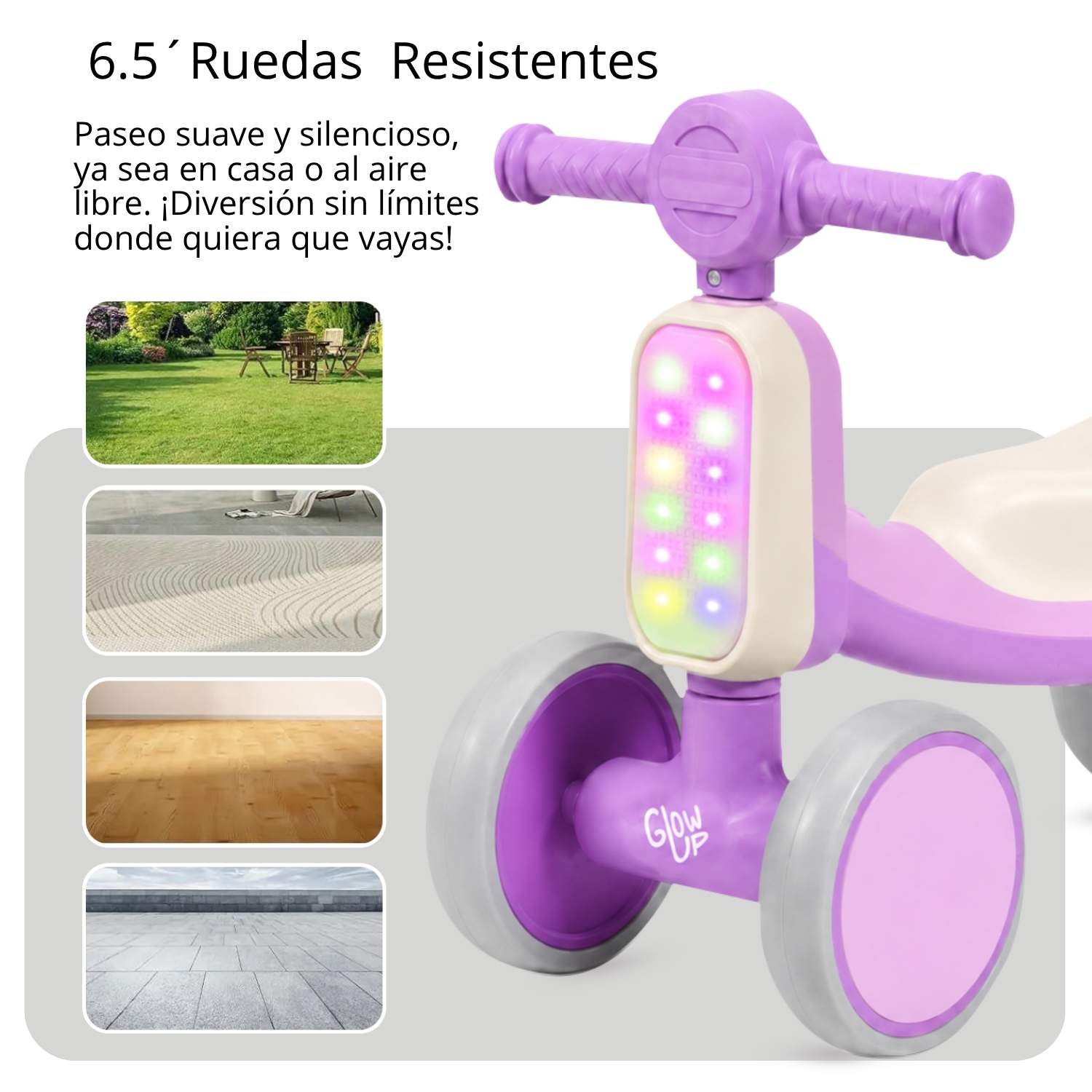 Cuatriciclo Bambi luz y sonido púrpura