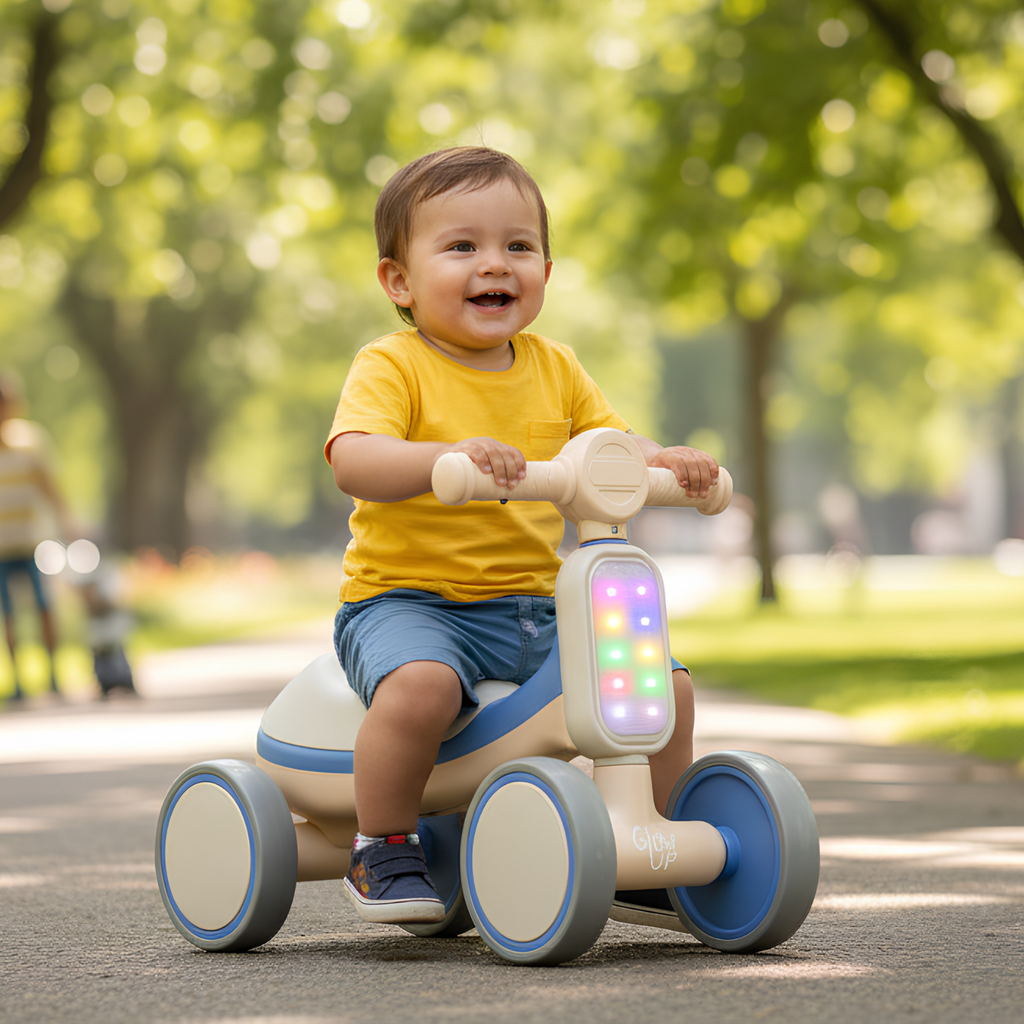 Cuatriciclo Infantil con Luz y Sonido Bambi Azul GlowUp