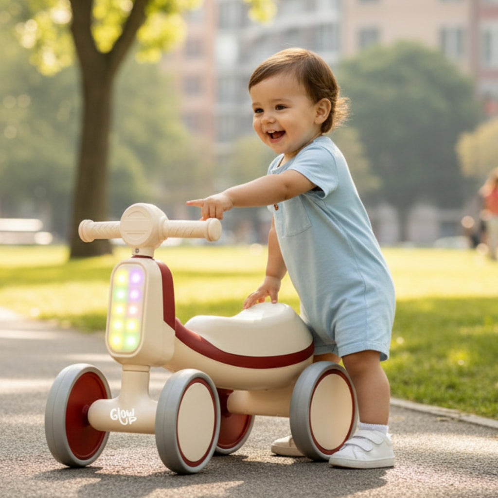 Cuatriciclo Infantil con Luz y Sonido Bambi Bordó GlowUp