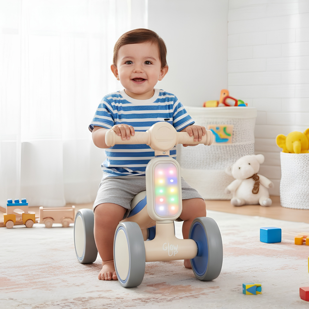 Cuatriciclo Infantil con Luz y Sonido Bambi Azul GlowUp