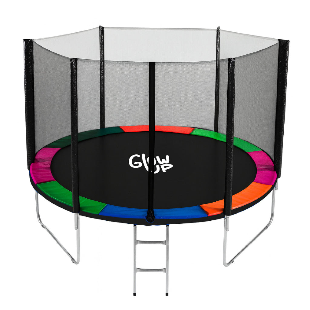 Cama Elástica 10ft 3,05 mts GlowUp con Malla y Escalera