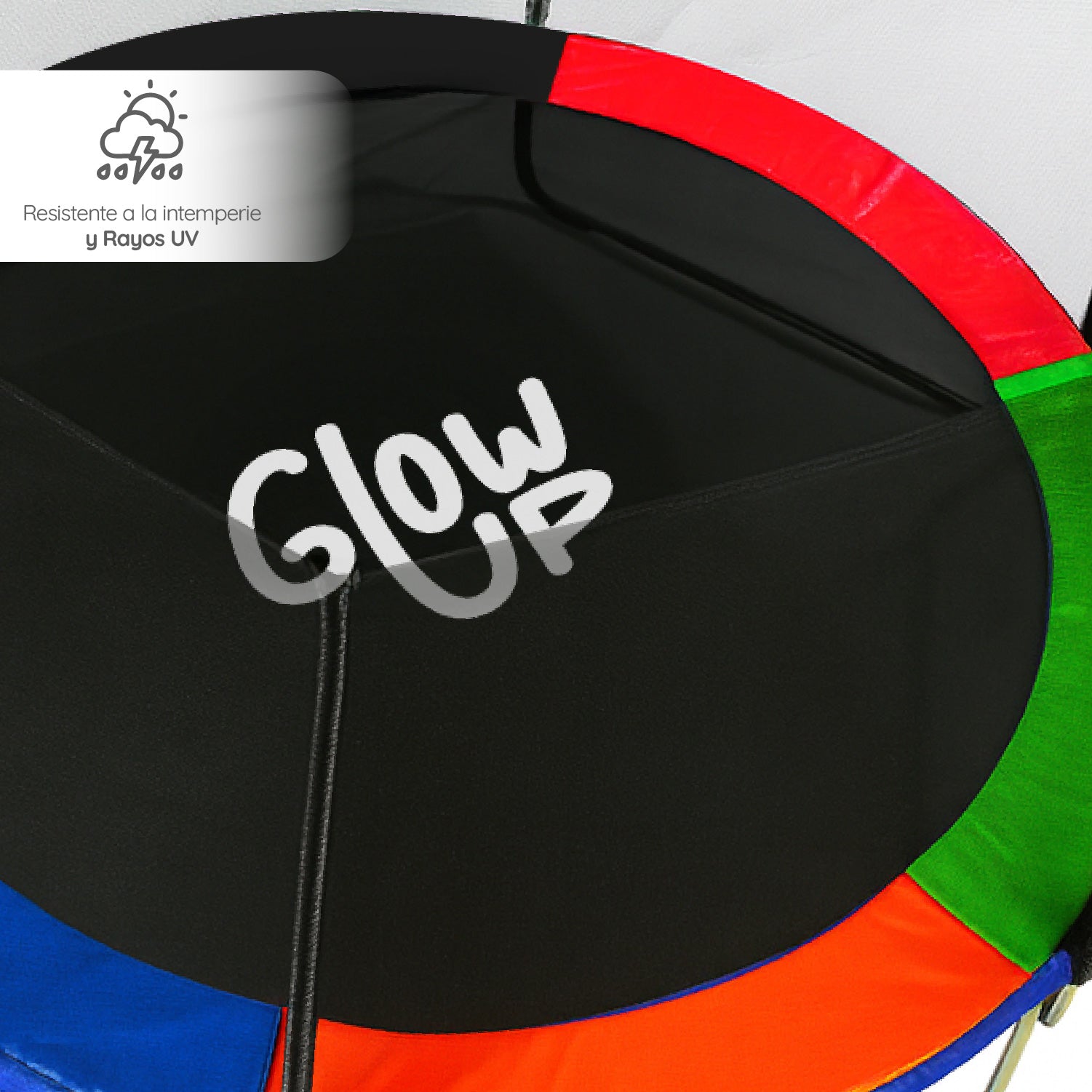 Cama Elástica 10ft 3,05 mts GlowUp con Malla y Escalera