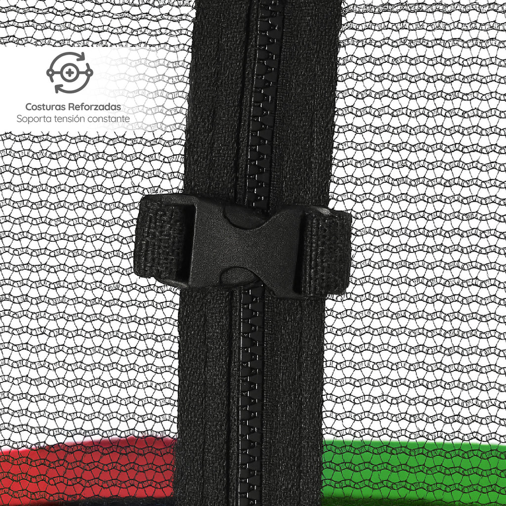 Cama Elástica 12ft 3,2 mts GlowUp con Malla y Escalera