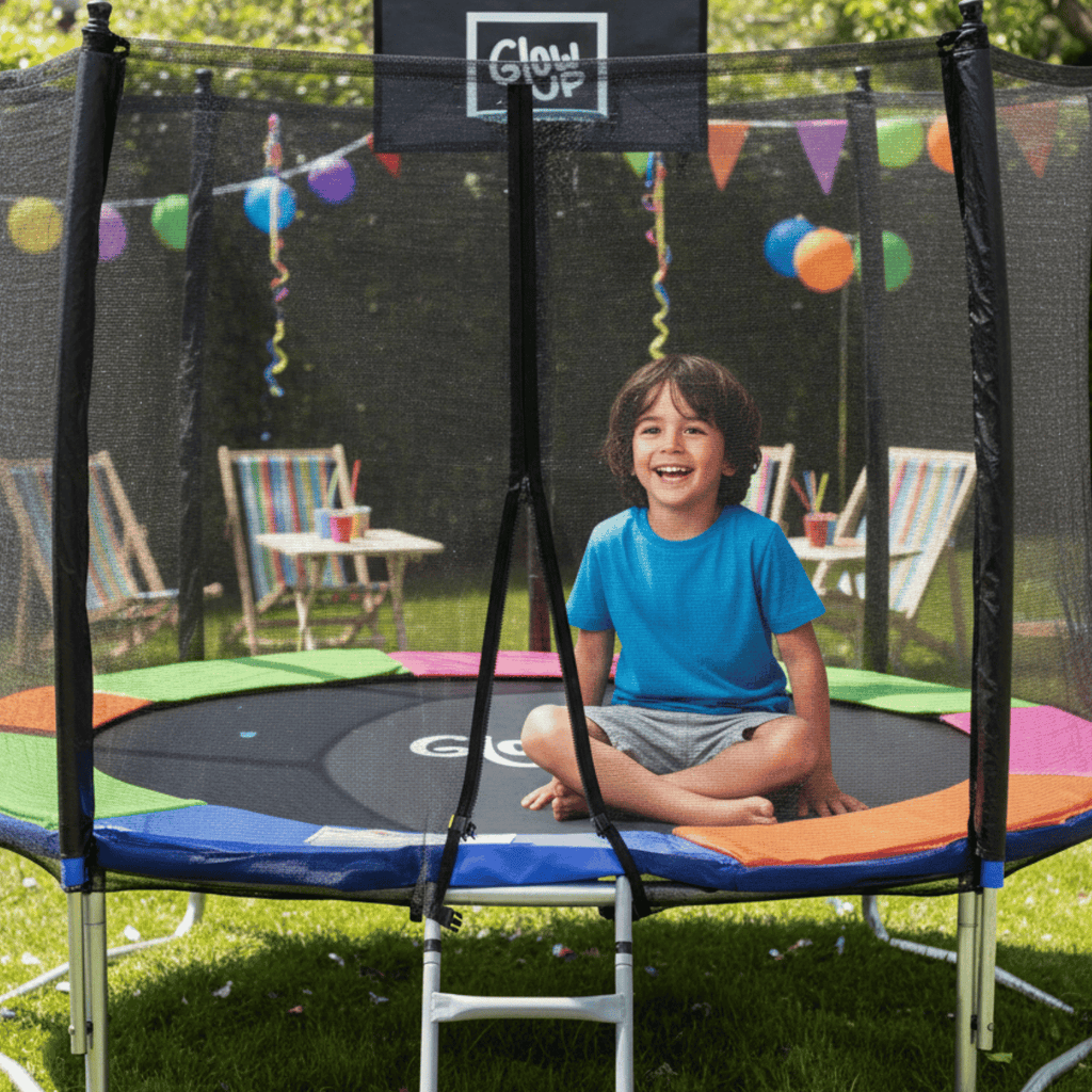 Cama Elástica 4,27 mt 14 ft Con Malla + Set Basketball