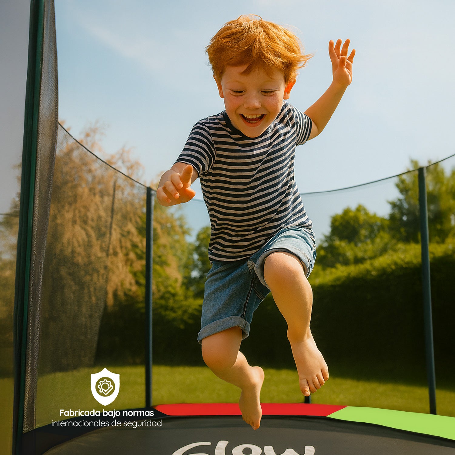 Cama Elástica 6ft 1.83mt soporta 160kg Malla Glowup + Escalera