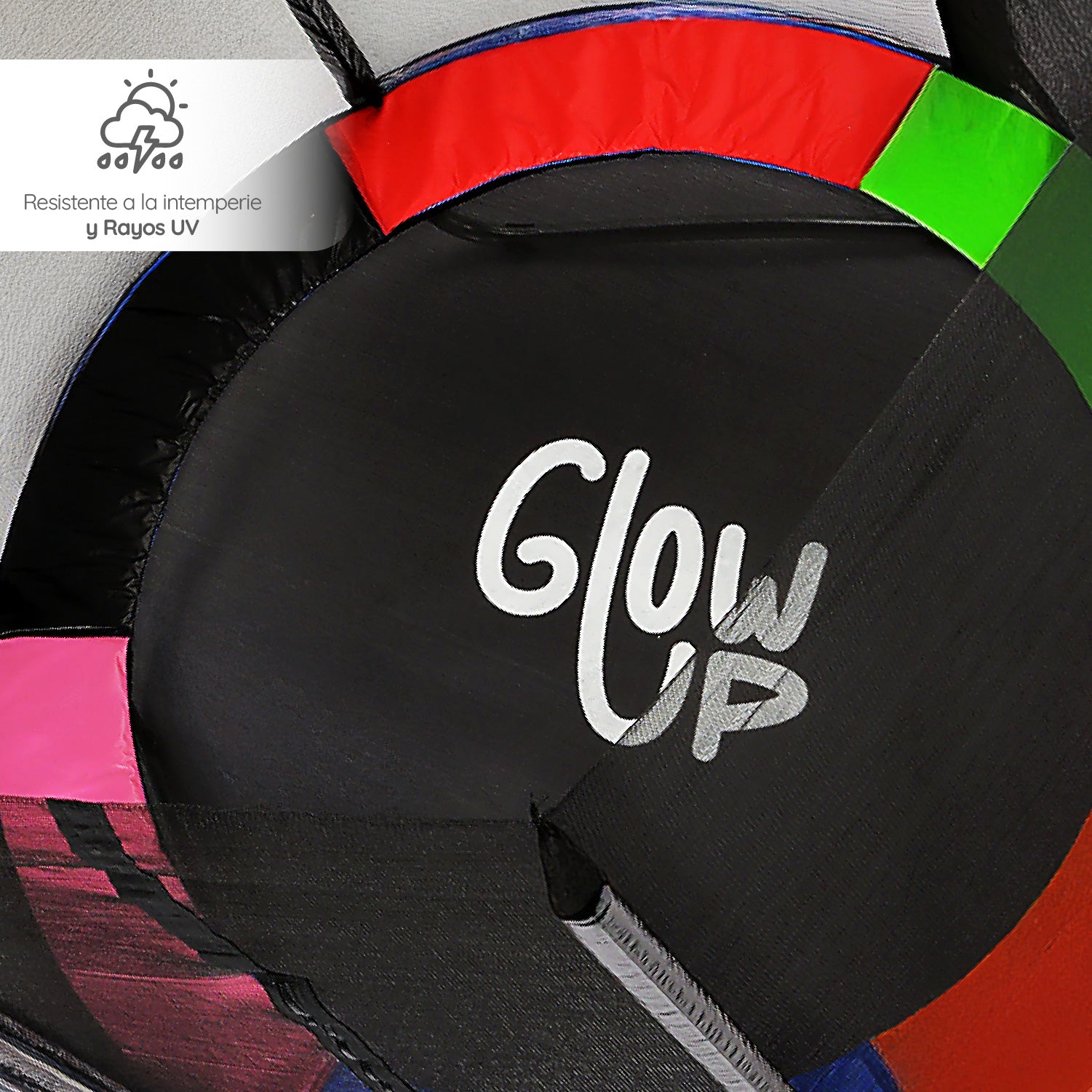 Cama Elástica 6ft 1.83mt soporta 160kg Malla Glowup + Escalera