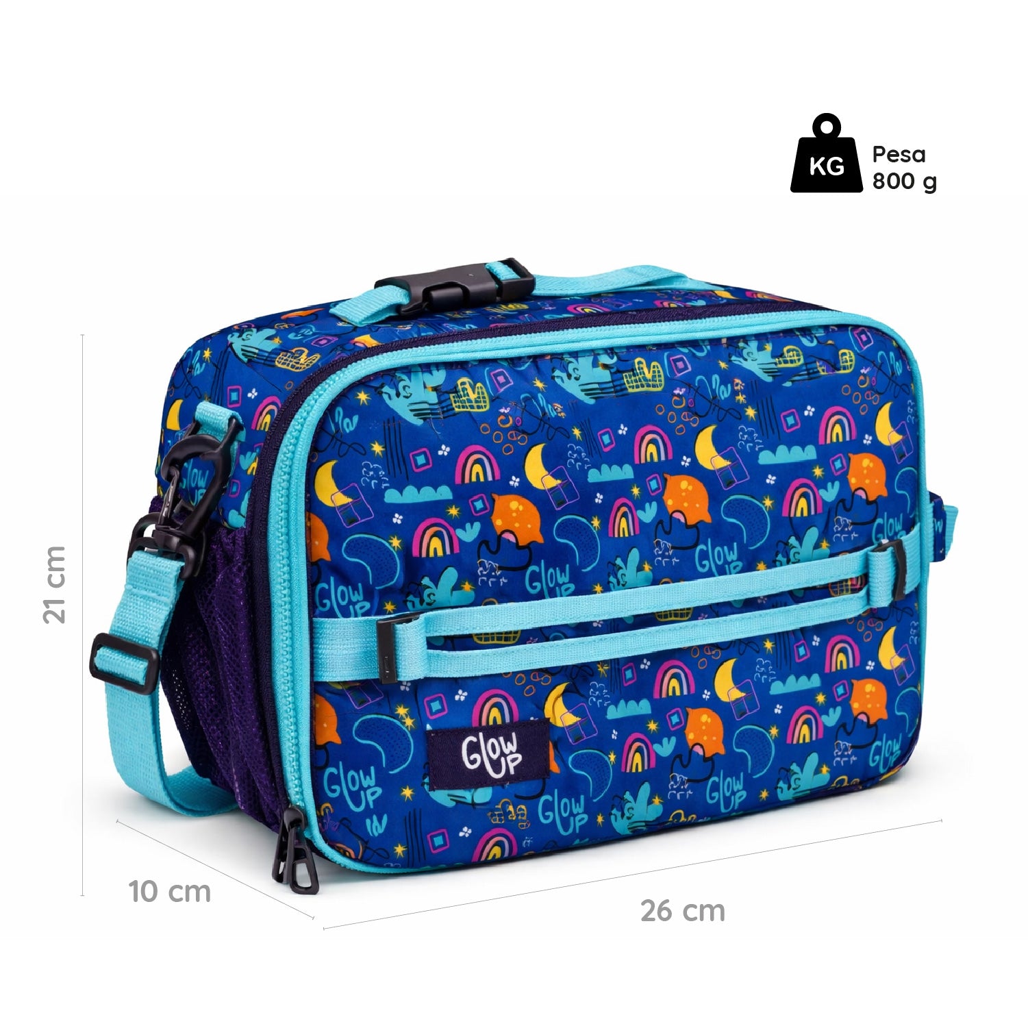 Lonchera Térmica Niño Niña Bolso Lunch + Morral GlowUp