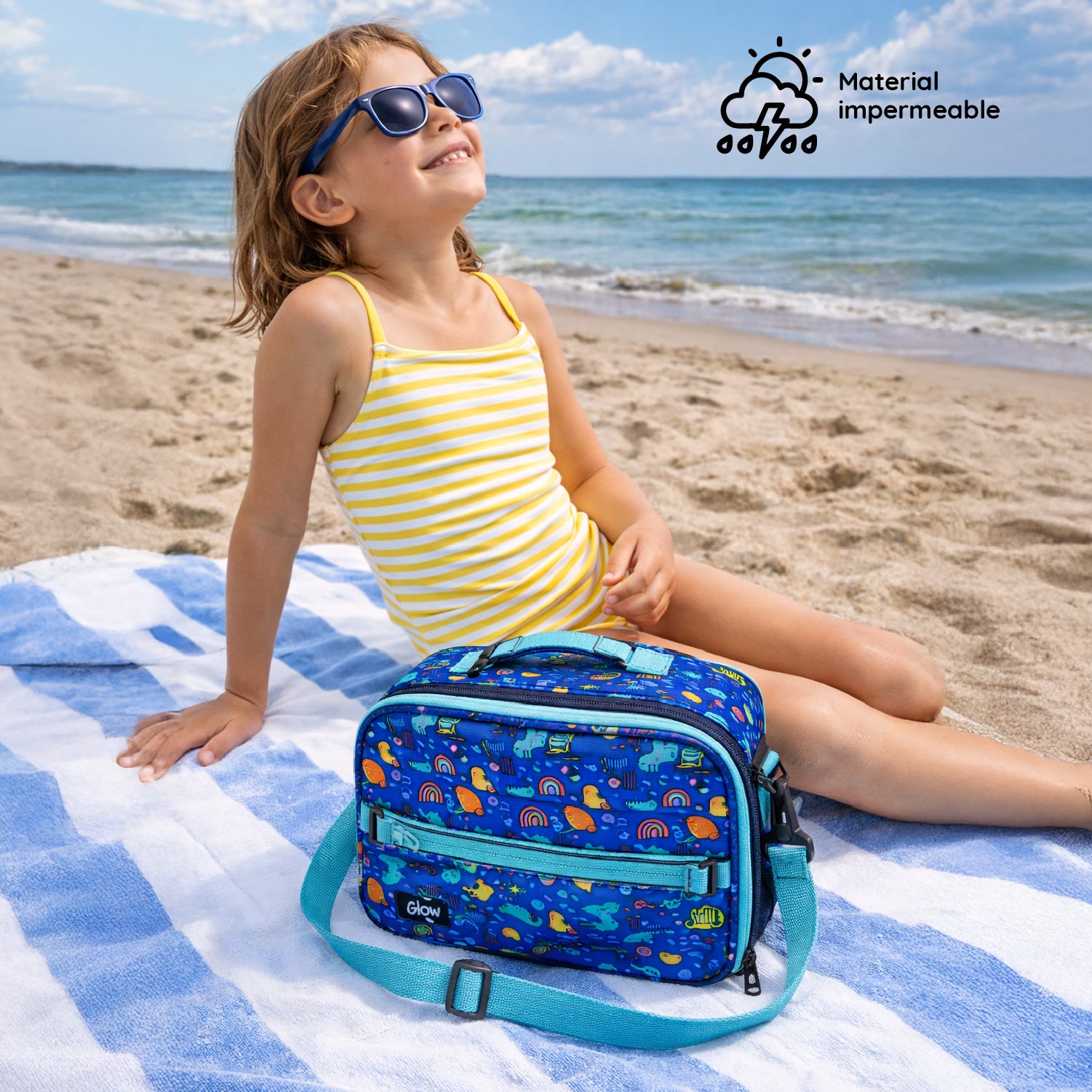 Lonchera Térmica Niño Niña Bolso Lunch + Morral GlowUp