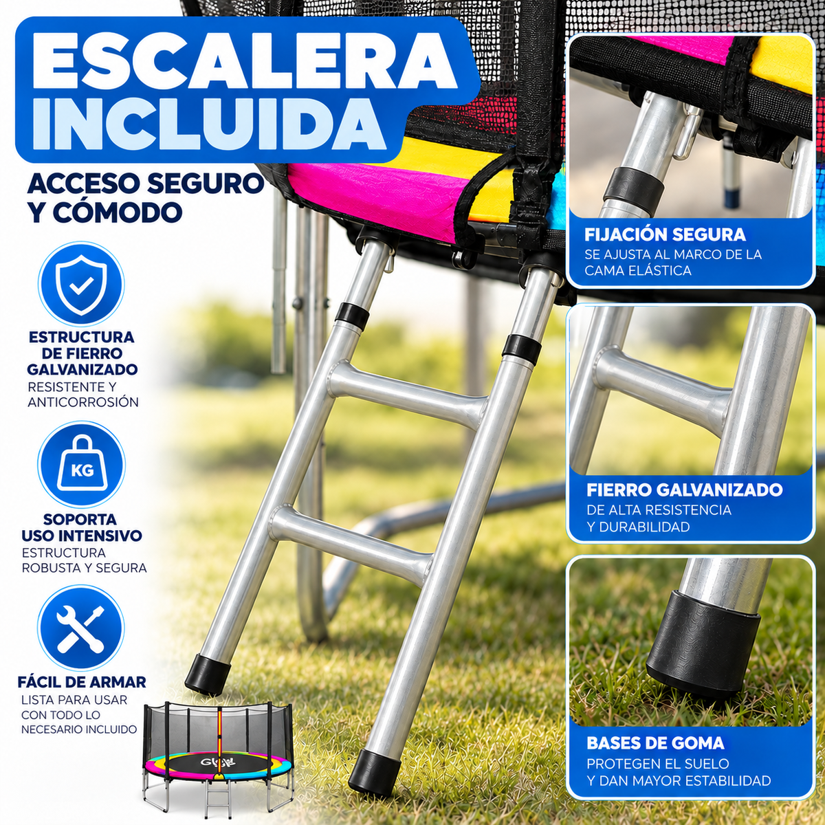 Cama Elástica 1,83 mt 6ft Edición Exclusiva R GlowUp