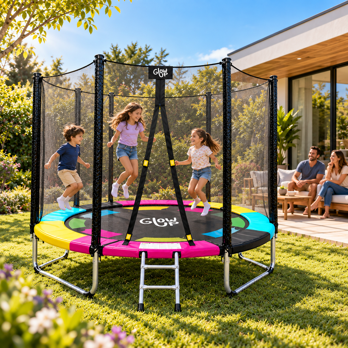 Cama Elástica Glowup 2,44 mt 8ft Edición Exclusiva R
