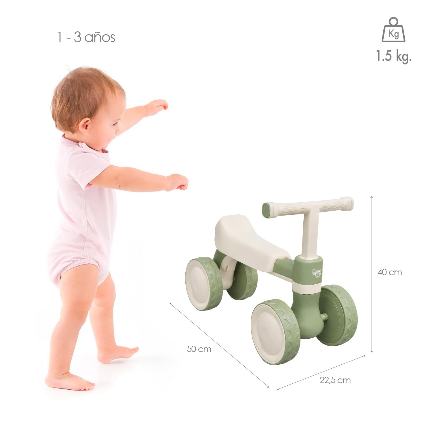 Cuatriciclo Infantil Fiori Verde