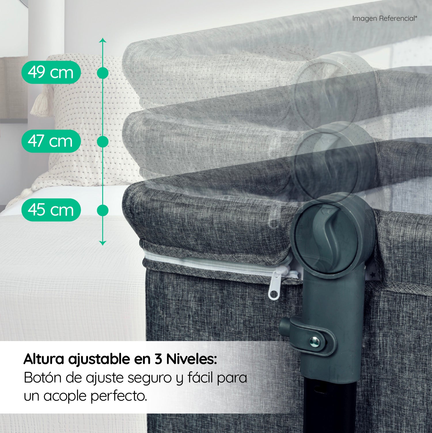 Cuna Corral Colecho Bebé Dormitorio Ajustable