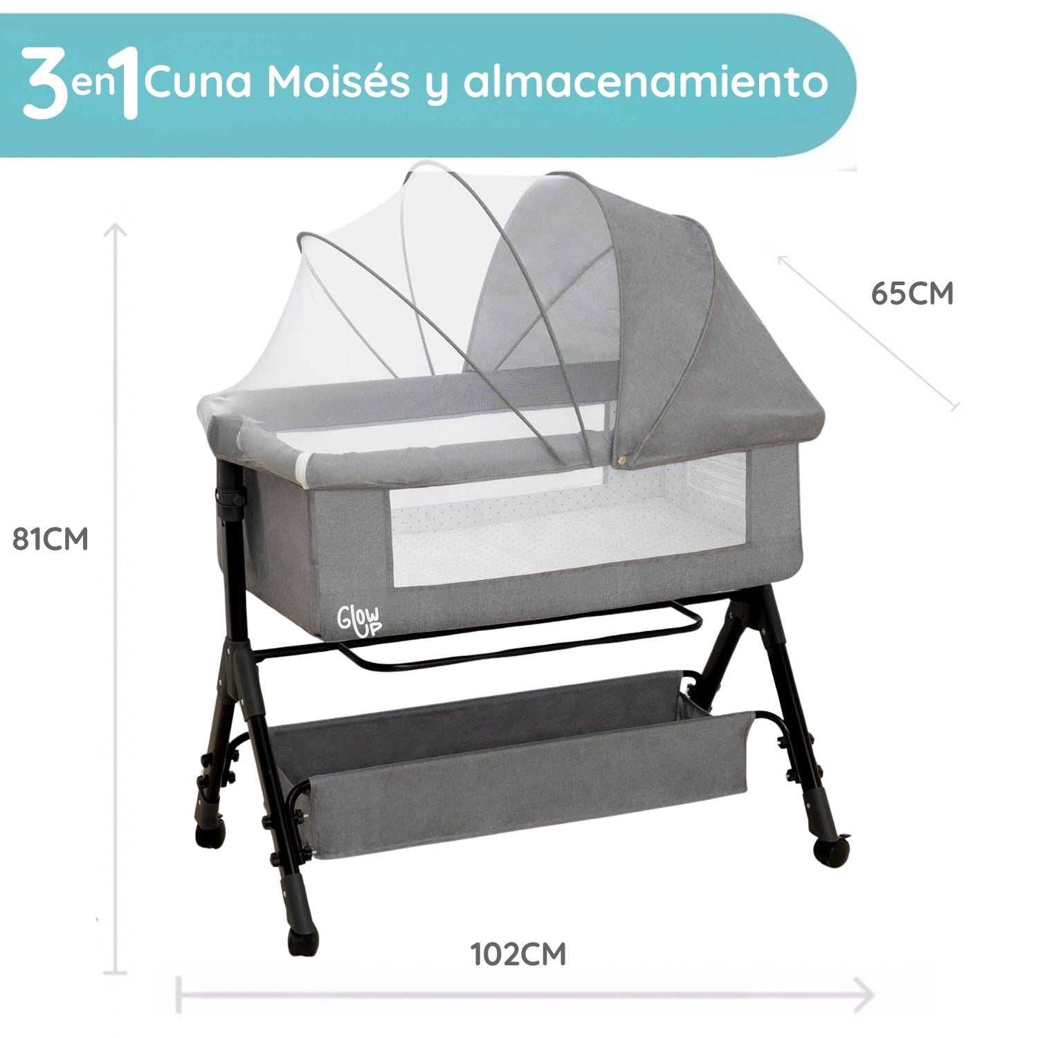 Cuna Corral Colecho Bebé Dormitorio Ajustable