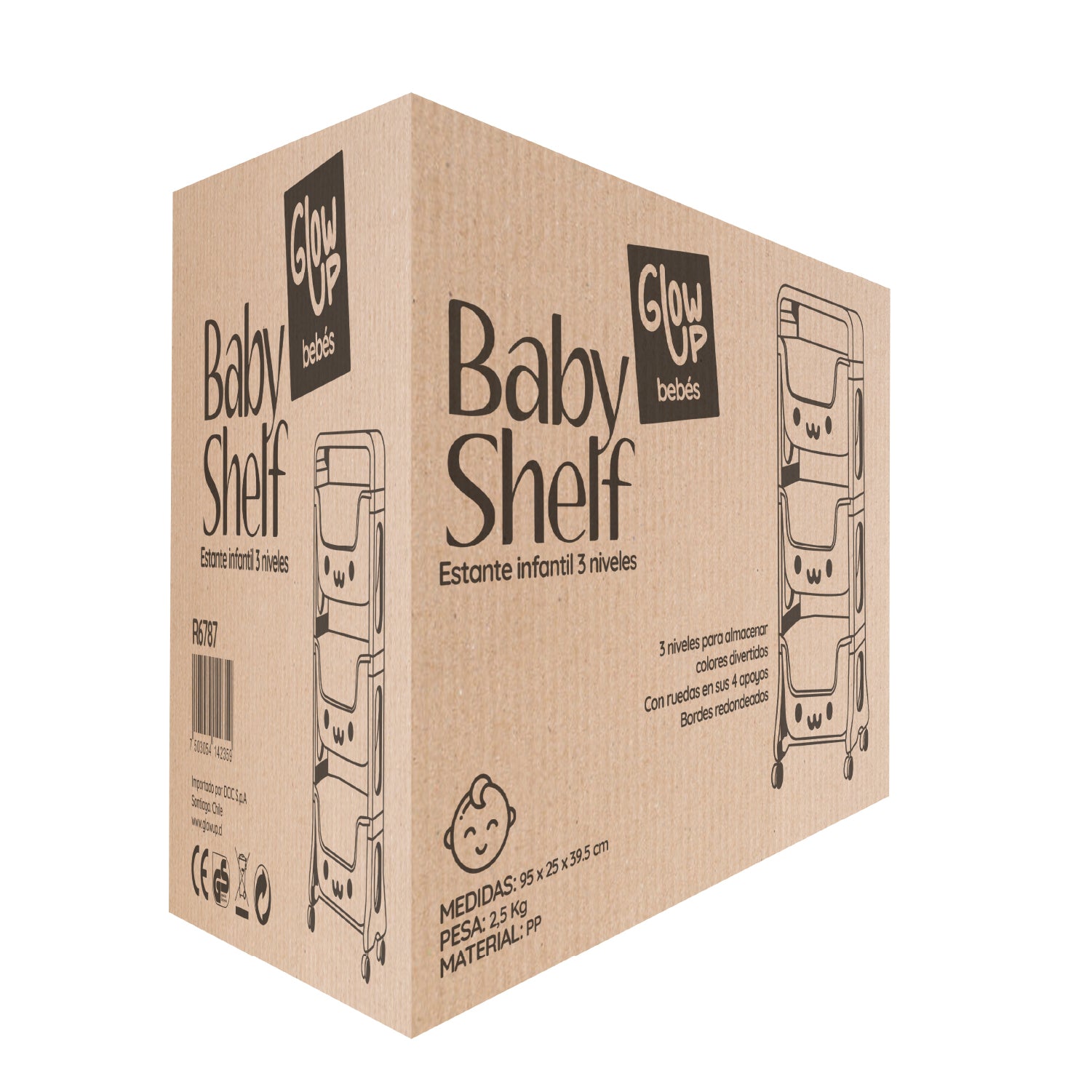 Mueble Organizador Juguetes Niños Con 3 Contenedores GlowUp