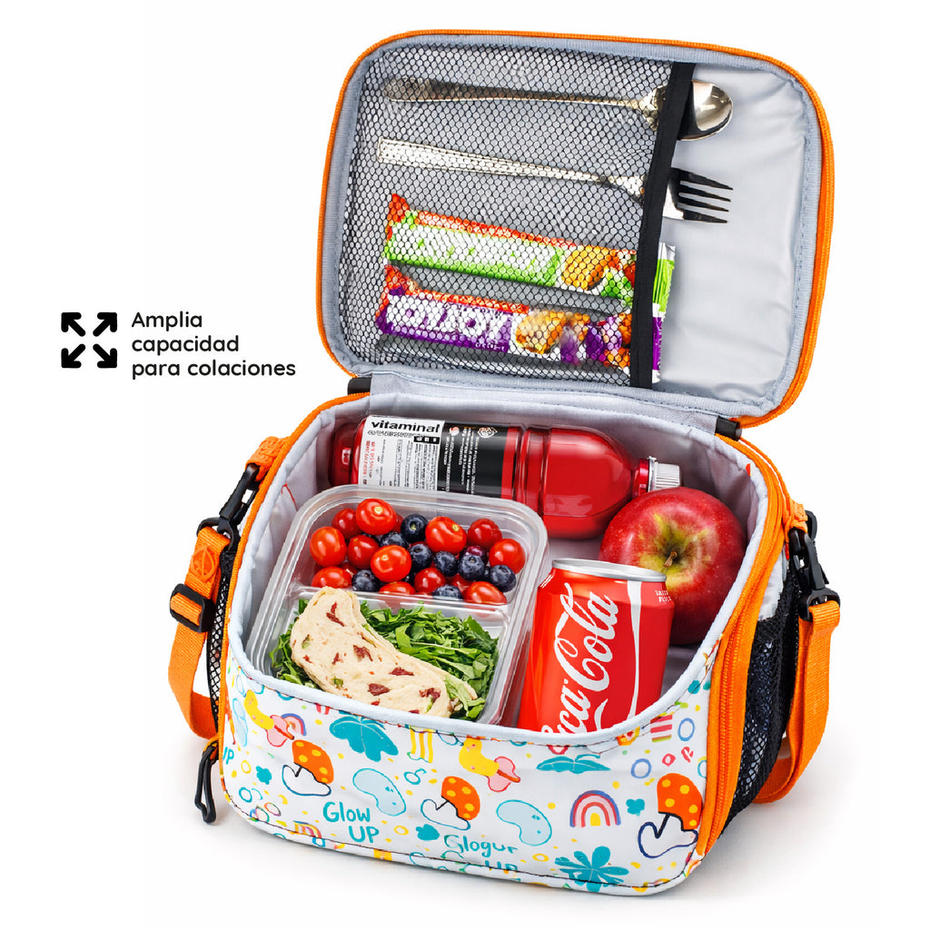 Lonchera Térmica Niño Niña Bolso Almuerzo + Morral Glowup