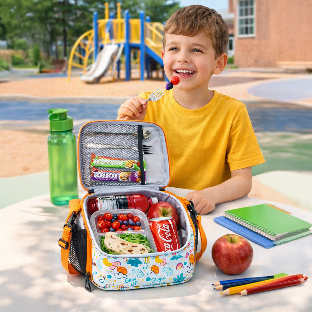 Lonchera Térmica Niño Niña Bolso Almuerzo + Morral Glowup
