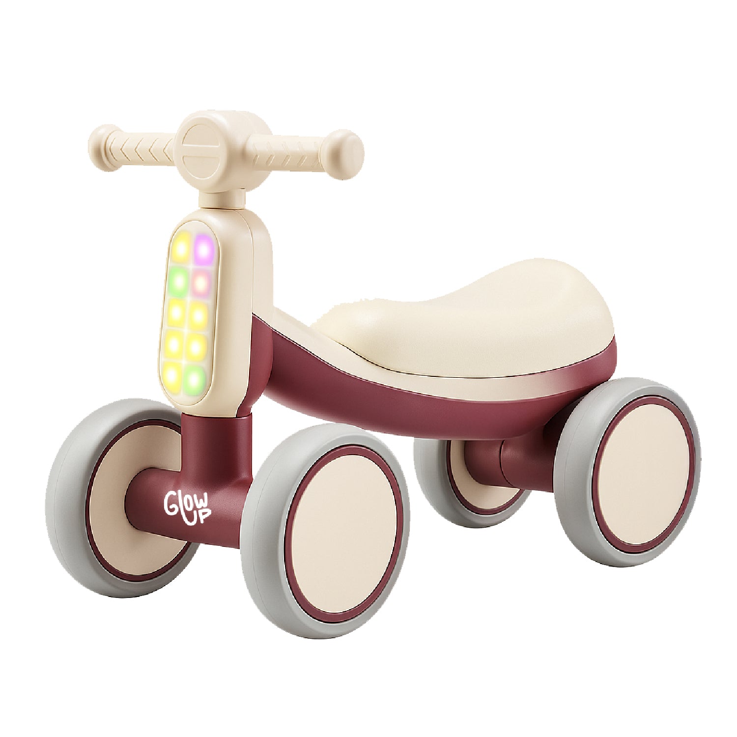 Cuatriciclo Infantil con Luz y Sonido Bambi Burdeos GlowUp