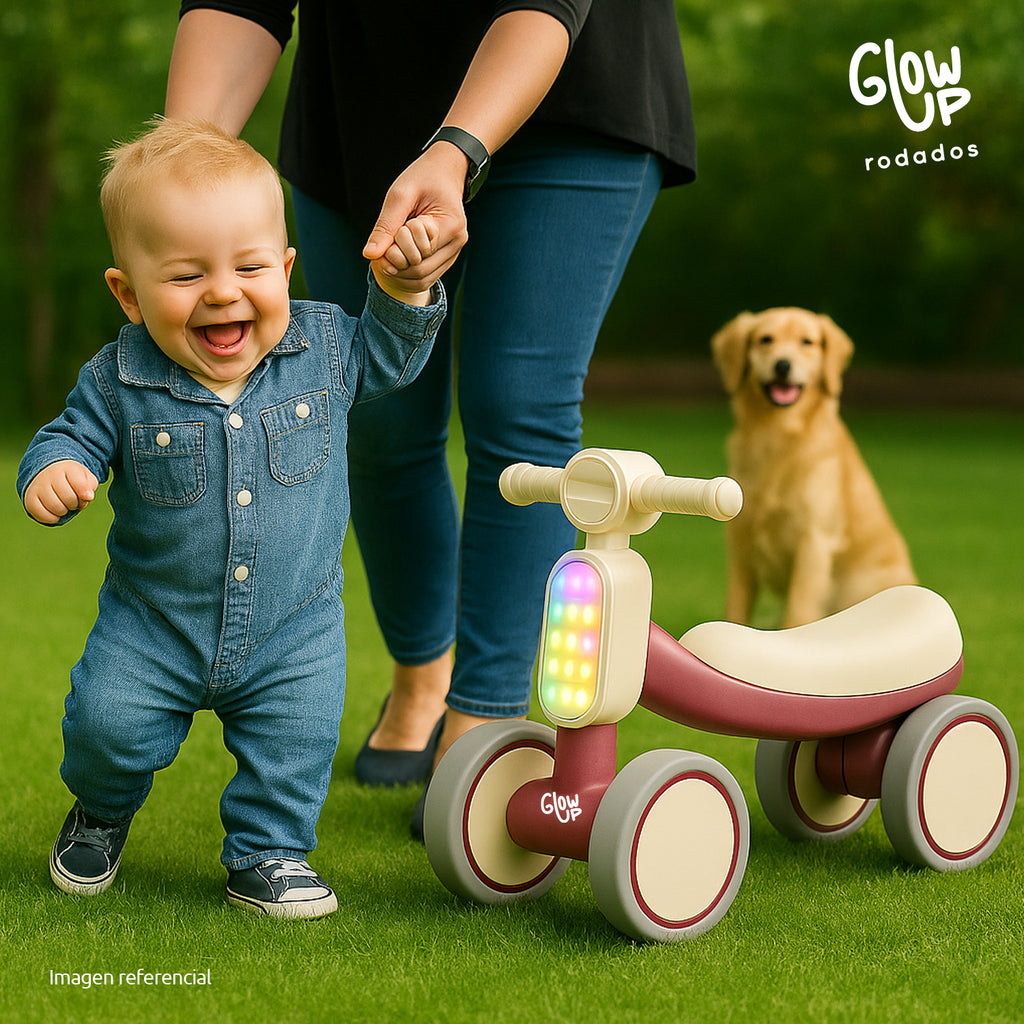 Cuatriciclo Infantil con Luz y Sonido Bambi Burdeos GlowUp