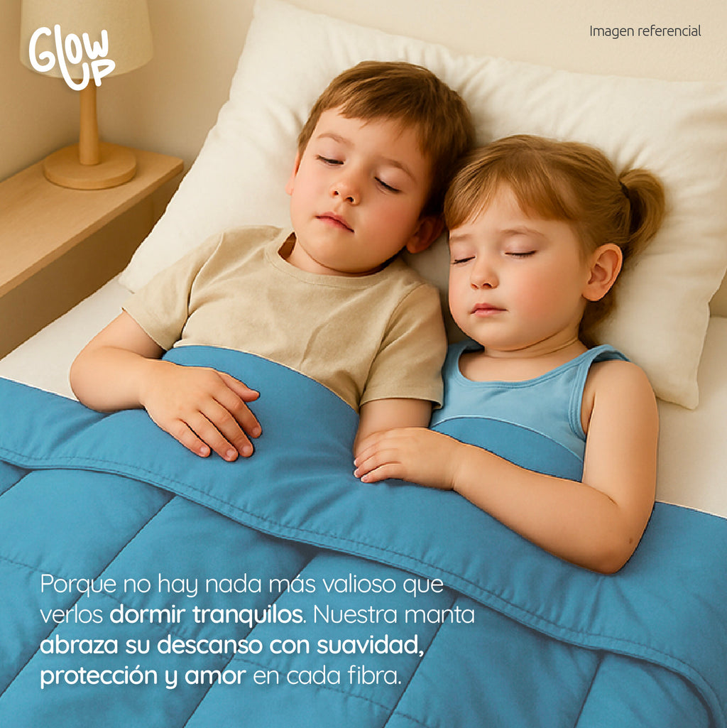 Manta De Gravedad niños Celeste 2,3 kg 122x92 cm Trastorno Sueño