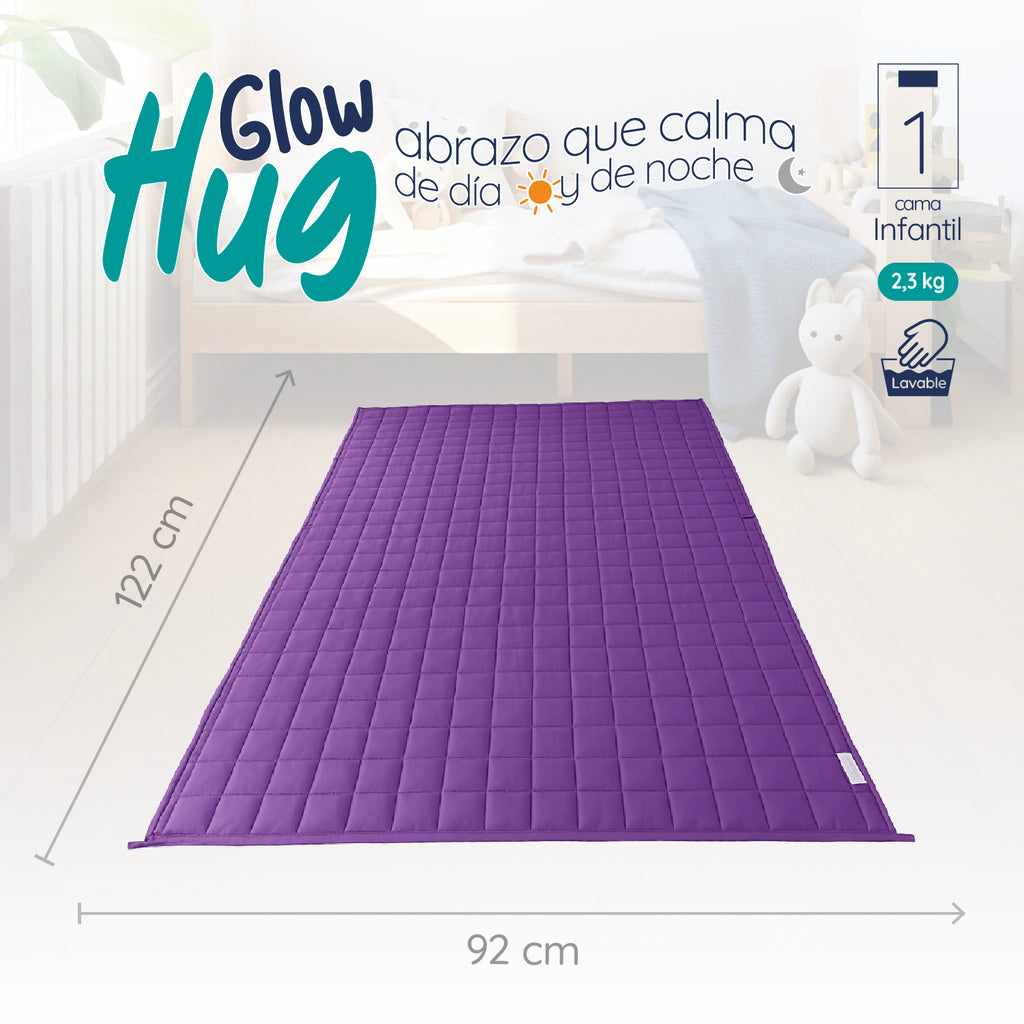 Manta De Gravedad niños Morado 2,3 kg 122x92 cm Trastorno Sueño