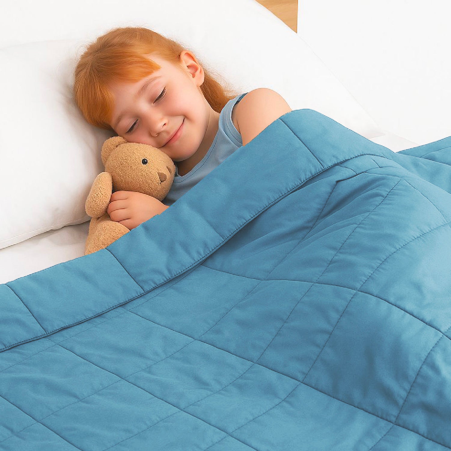 Manta De Gravedad niños Celeste 3,2 kg 152x102 cm Trastorno Sueño