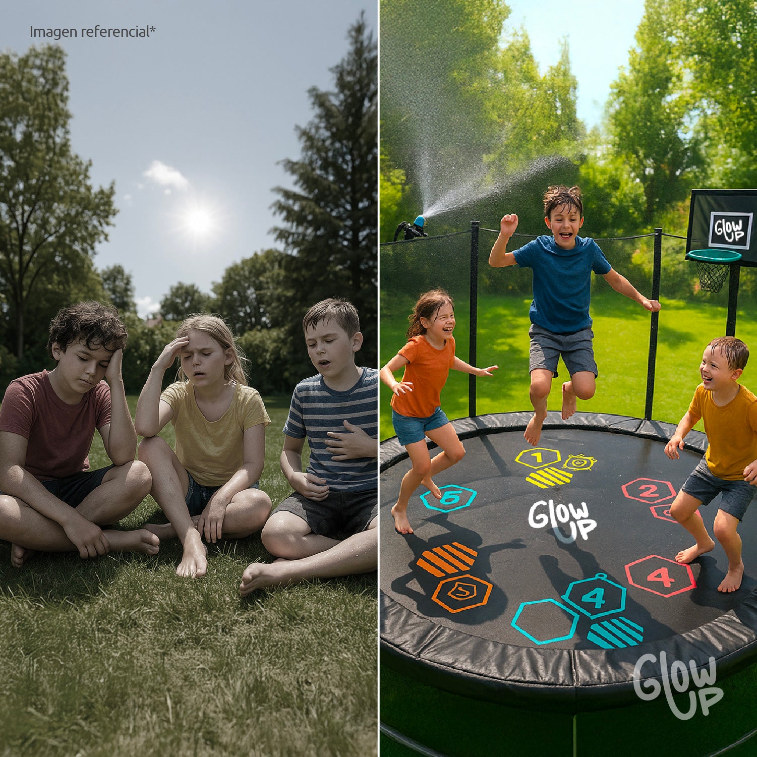 Cama elástica 6ft 183mt edición ltda con Juegos agua GlowUp