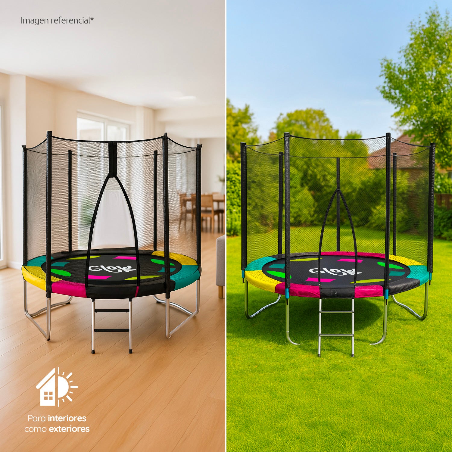 Cama Elástica 1,83 mt 6ft Edición Exclusiva R GlowUp