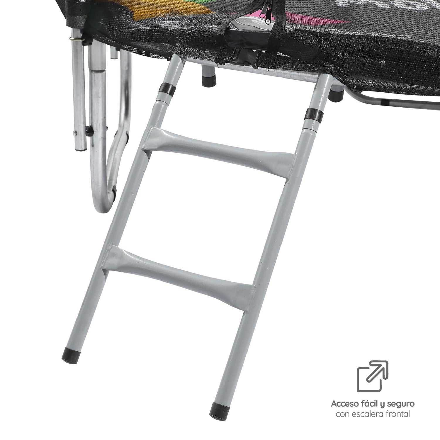 Cama Elástica Glowup 2,44 mt 8ft GlowUp Con Malla y Escalera Edición Exclusiva P