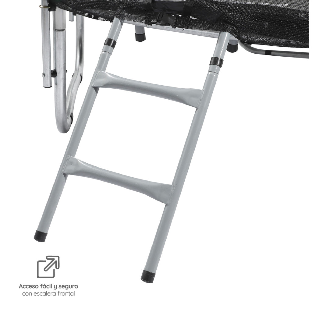 Cama Elástica 2,44 mts 8ft Glowup Malla de seguridad y escalera Edición Exclusiva F