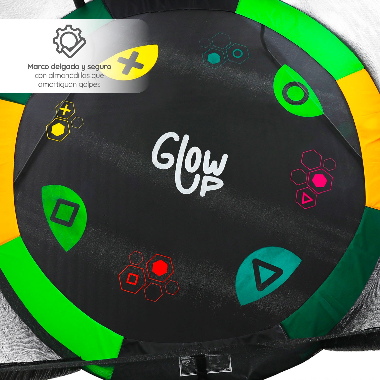 Cama Elástica 3,05 mt 10ft Glowup Malla y Escalera Edición Exclusiva F