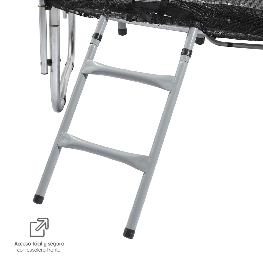 Cama Elástica 3,05 mt 10ft Glowup Malla y Escalera Edición Exclusiva F