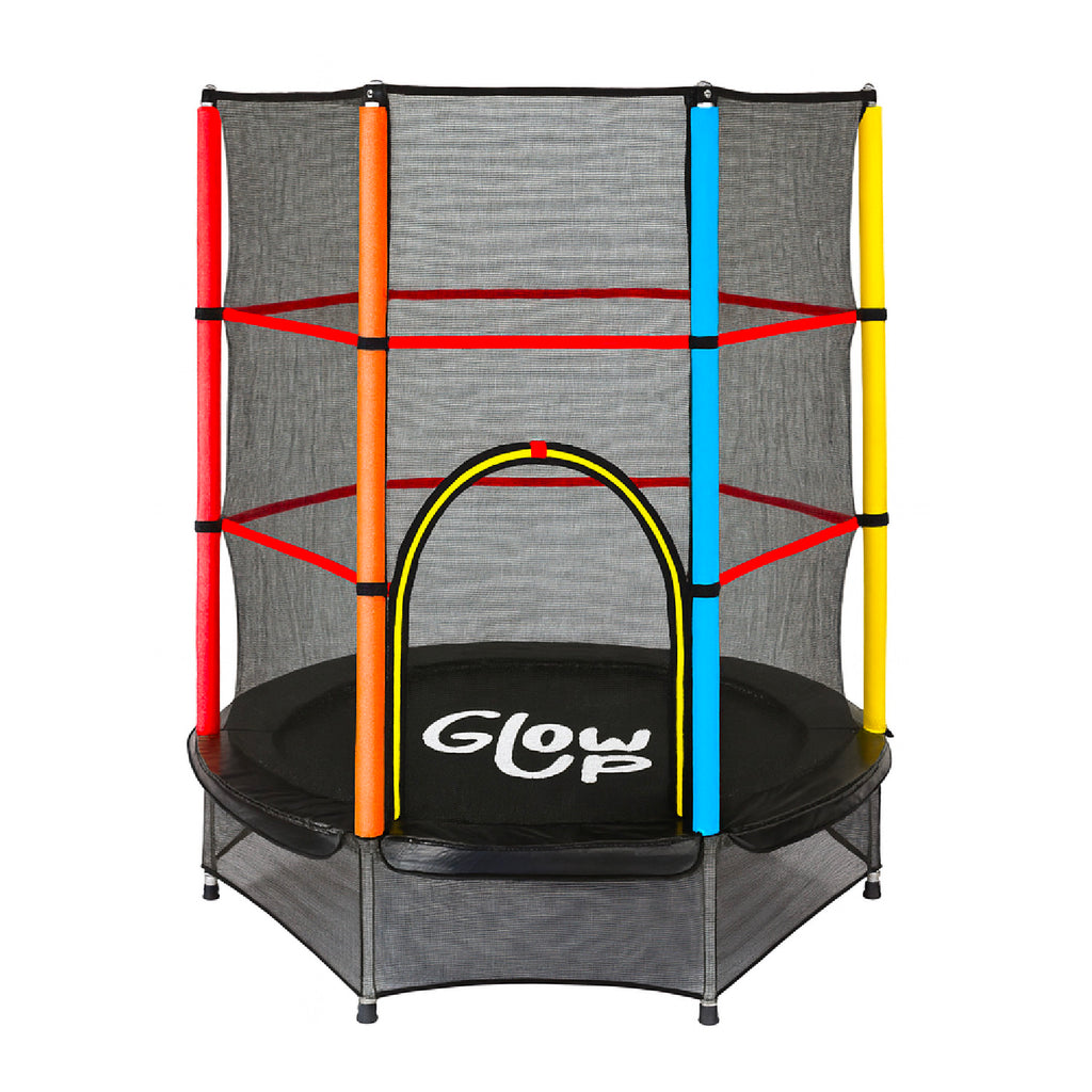 Cama Elástica GlowUp 1,40 x 1,60 mt 4,5 Ft Malla Seguridad Superior