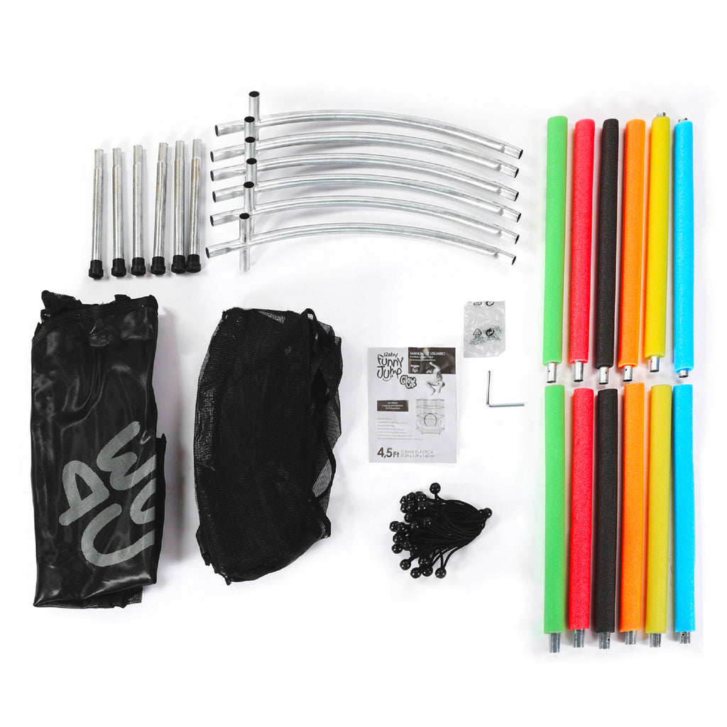 Cama Elástica GlowUp 1,40 x 1,60 mt 4,5 Ft Malla Seguridad Superior