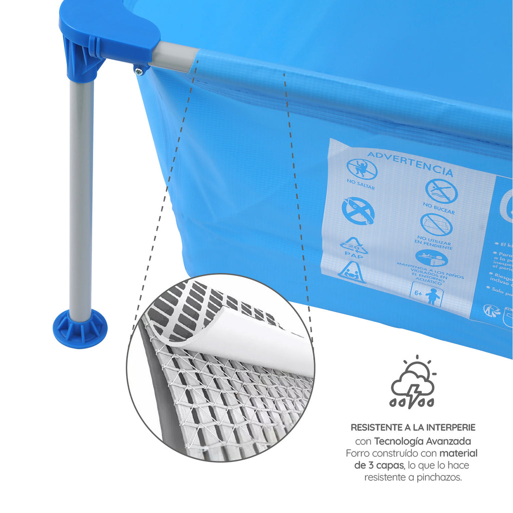 Piscina Estructural 2612 Litros Glowup 260X160X65 CM