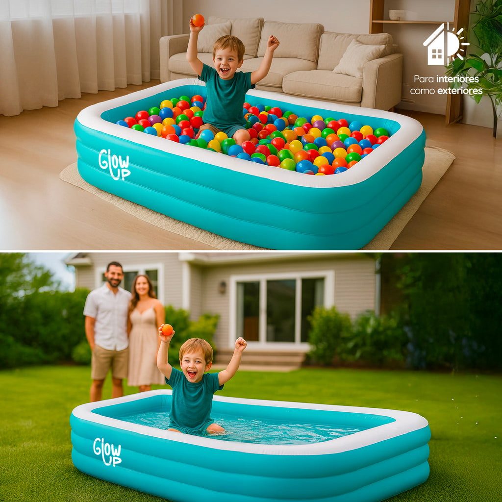 Piscina Inflable 150x105x50 cm con Inflador GlowUp