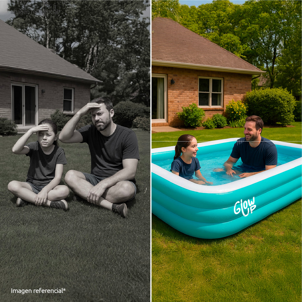 Piscina Inflable 150x105x50 cm con Inflador GlowUp