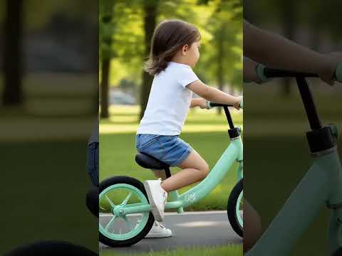 Bicicleta de Equilibrio Infantil Verde Luca con Asiento Ajustable GlowUp