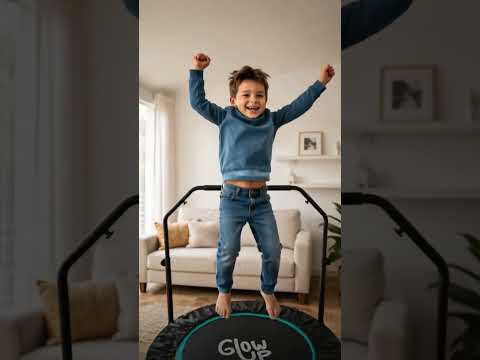 Mini Trampolín 4 Ft 1,2 mt Aeróbico Fitness Yoga y Juegos GlowUp