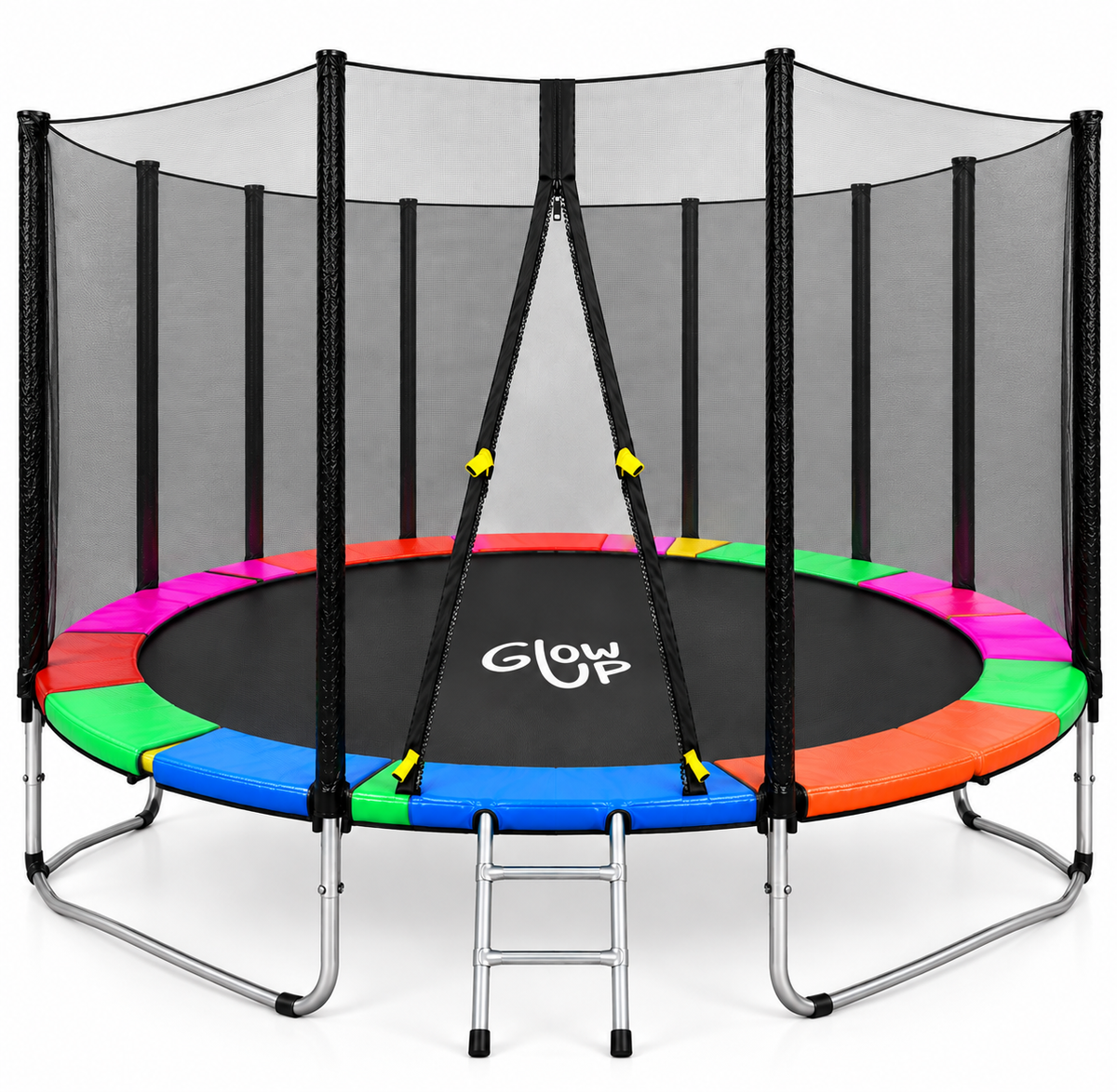 Cama Elástica 14ft 4,27 mts GlowUp con Malla Seguridad y Escalera